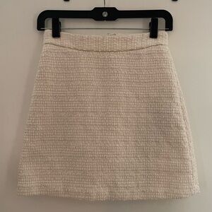 H&M Cream A-Line Mini Skirt for Work